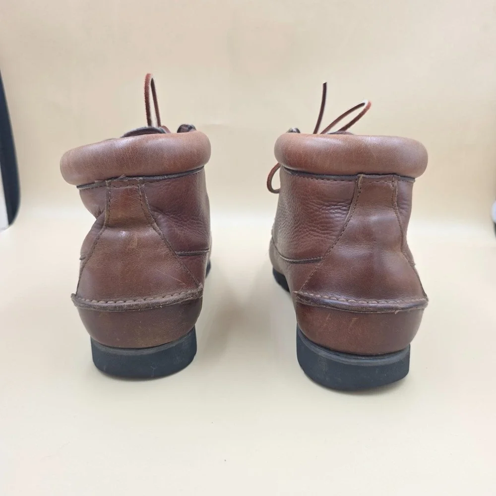 Timberland Brown Leather Ankle Boots Women Vintage Size 9 Womens 630175 Lace Up
